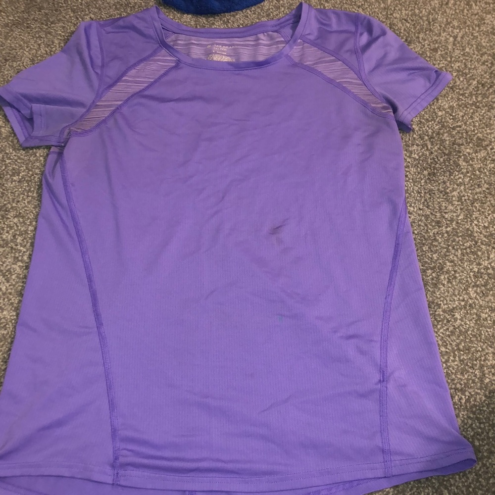 Breathable Purple Work Out Tee Shirt